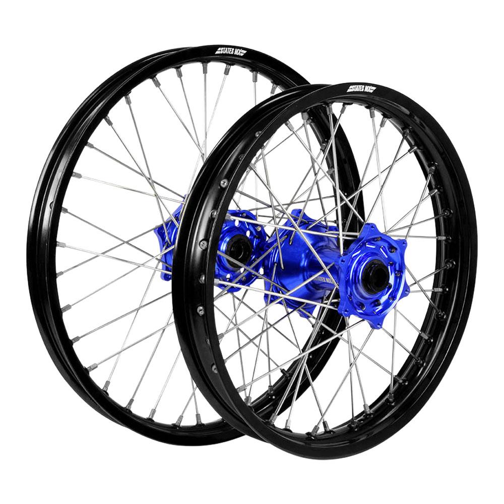STATES MX WHEEL SET 21/18 - BLK/BLU/SIL - HUSQ TE/FE 14-22