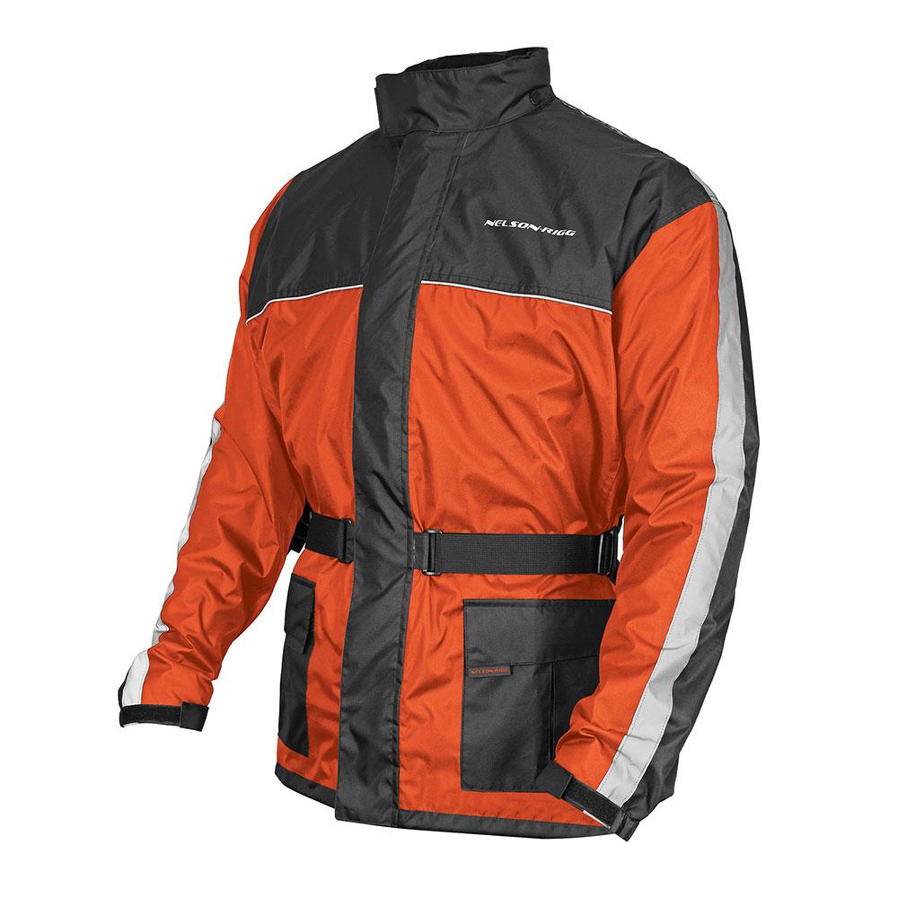 Nelson-Rigg RAIN JACKET SOLO STORM Hi-Viz Org/Blk SSJ-ORG-06-3X (CTN 5)